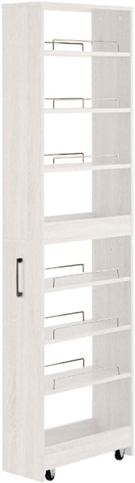 高さのある隙間収納ラック [高さ 181cm× 幅 20cm] 冷蔵庫・洗濯機に対応する超薄型収納ラック ホワイトキッチンカート