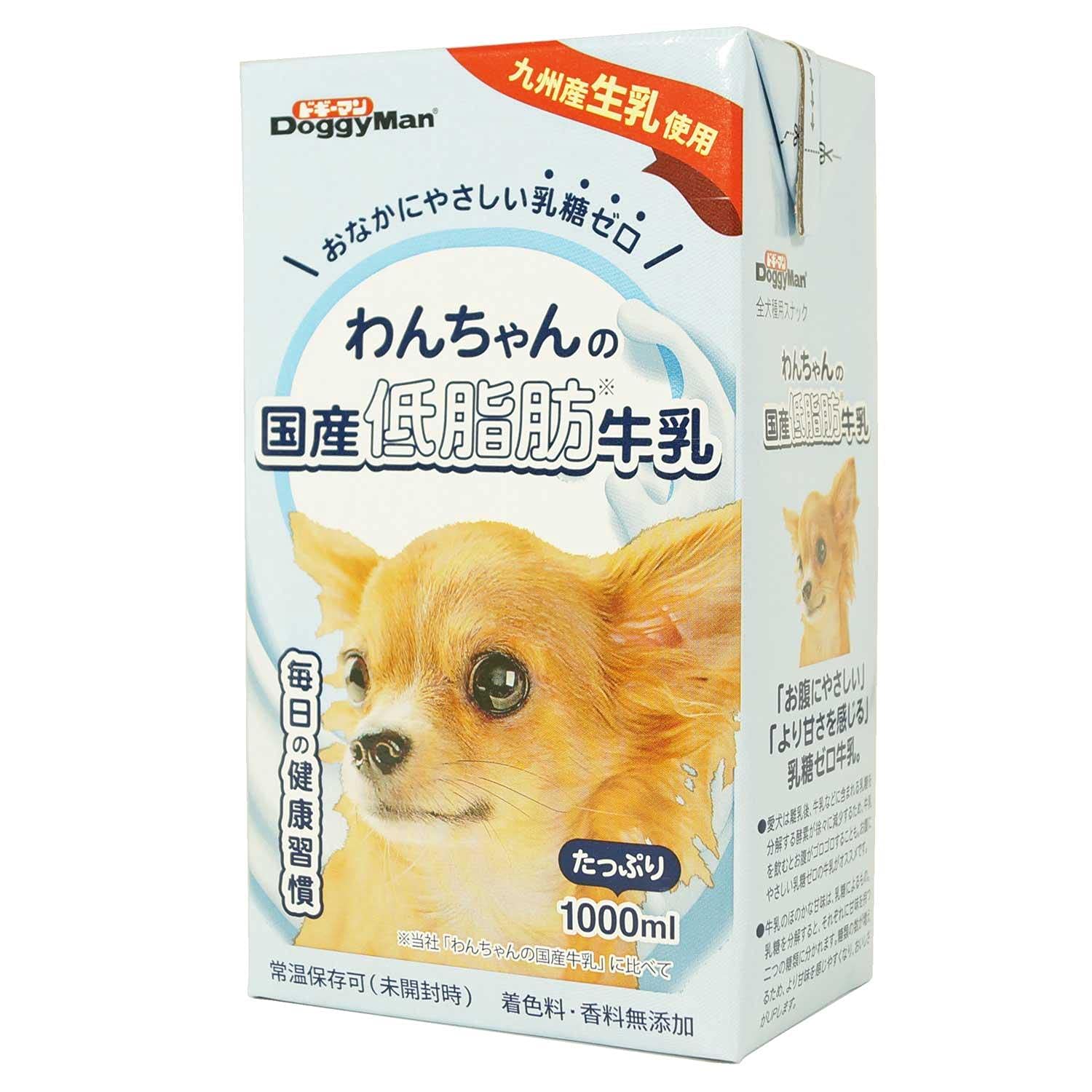 ドギーマン わんちゃんの国産低脂肪牛乳 1000mL×6個 (ケース販売)