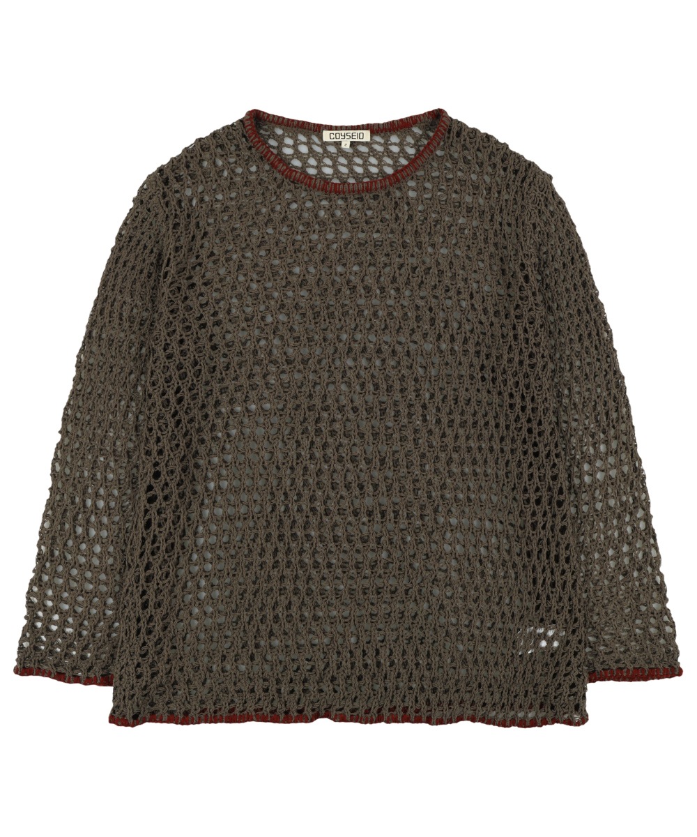 【COYSEIO】26SS HOLE KNIT : BROWN