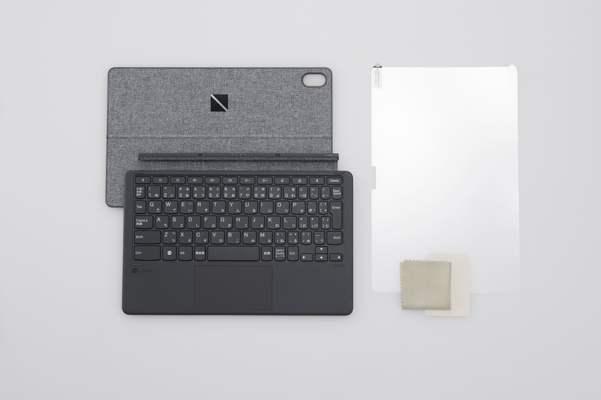 NEC PC-AC-AD021C LAVIE T1175/BAS(PC-T1175BAS)・TAB11/201(PC-TAB11201)用 スタンドカバー付きキーボード＆液晶保護フィルム PCACA