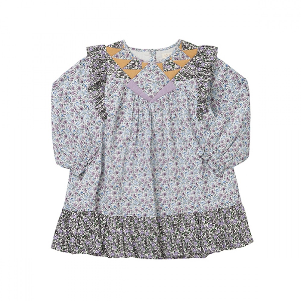 ルイスミシャ GRI-W23-S0126 (ララ) ララパッチワーク花柄キッズドレス