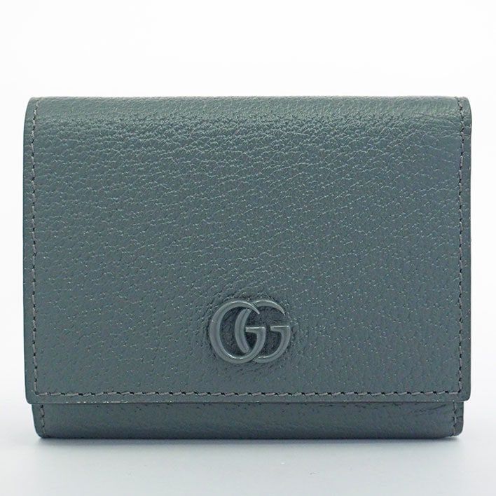 【美品】グッチ ダブルG コンパクトウォレット GGマーモント メンズ 【二つ折り財布（小銭入れあり）】 25,056円