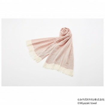 みやざきタオル 今治ショール シマシマ 180cmx70cm No.1 レッド