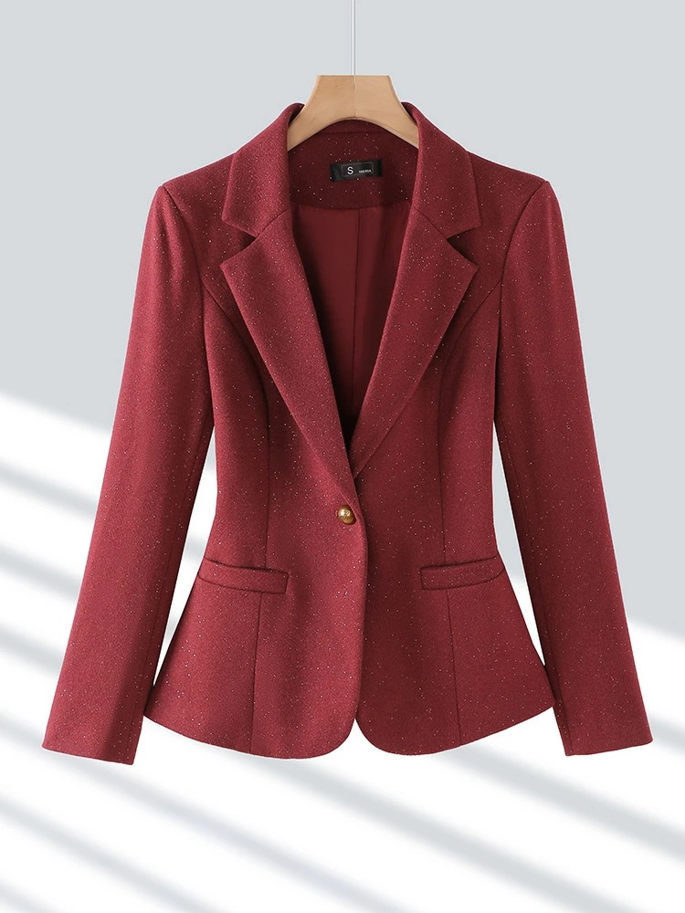スーツジャケット 秋冬 小柄 女性 ビジネス 高級感 オフィス ファッション 5,007円