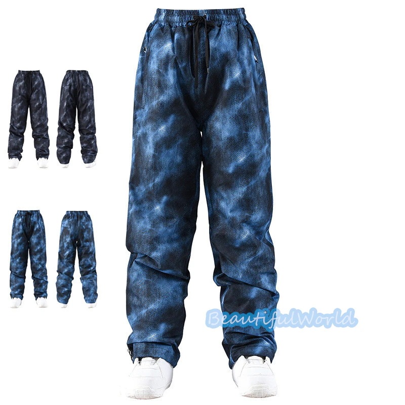 スノーボードウェアスキーパンツスノーパンツメンズレディース男女兼用スキーウェアスノボウェア撥水防風防寒保温雪遊びH551