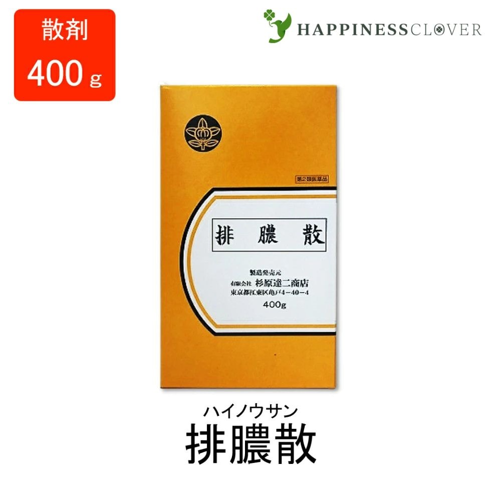 【第2類医薬品】排膿散 はいのうさん 散剤 400g 杉原達二商店 化膿性皮膚疾患の軽いもの
