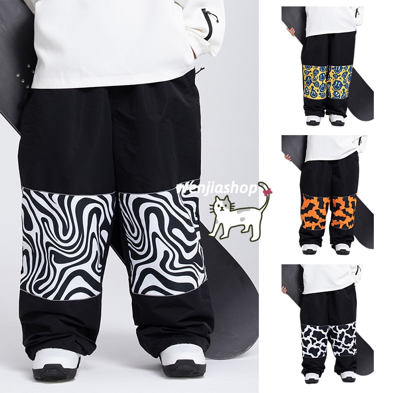 スノーボードウェア 2024 2025 単品パンツ メンズ レディース ズボン ゆったり 黒 ボトムス ウィンタースポーツ 厚手 防寒着 韓国風 防水 スノーウェア スキーウェア スノボウェア