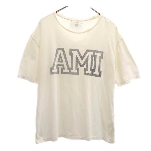 リバースプリント 半袖 リバースプリント Tシャツ M ホワイト系 メンズ