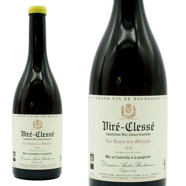 ヴィレ クレッセ レ オート デ メナード 2018 蔵出し品 ドメーヌ アンドレ ボノム元詰 ロウ封印キャップ AOCヴィレ クレッセ 自然派ビオ(AB認定)＆ユーロリーフ