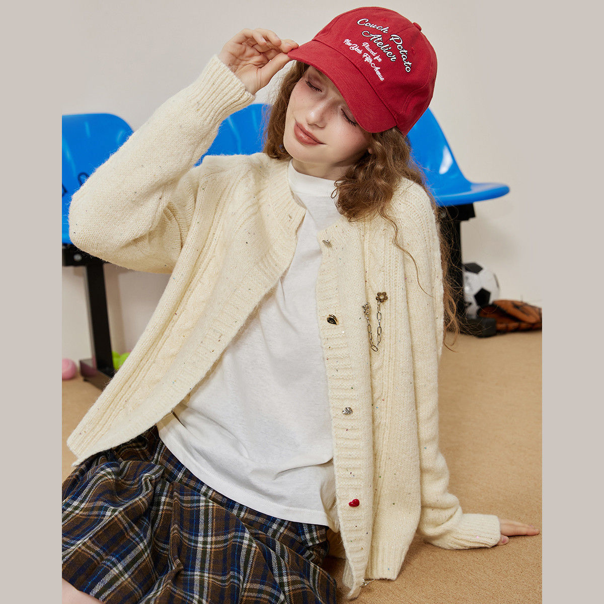 【急速出荷!】韓国のカーディガンのジャンパーのジャケットの春と冬の無地のジャンパー2025新しい