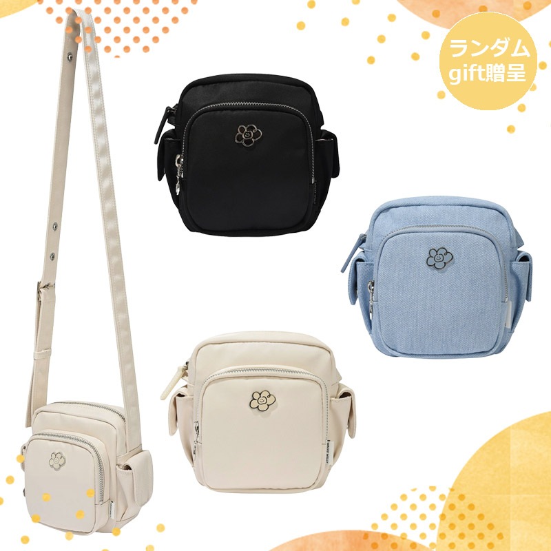 WACKY WILLY バッグ ショルダーバッグ ミニ 斜め掛け リリーカーゴミニクロスバッグ 3カラー アイボリー ブラック インディゴ デニム コットン ミニマル 収納力 韓国 ブランド 正規品