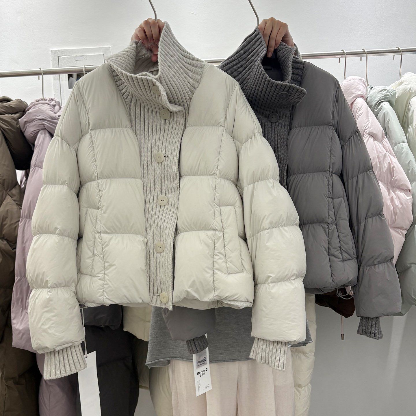 Women s Cotton Jacket 2025 Winter New Fashion Versatile Short Puffer Jacket Stylish Patchwork Korean