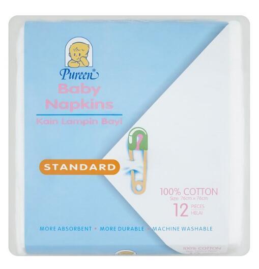 Pureen Baby Napkins Standard 12 Pieces