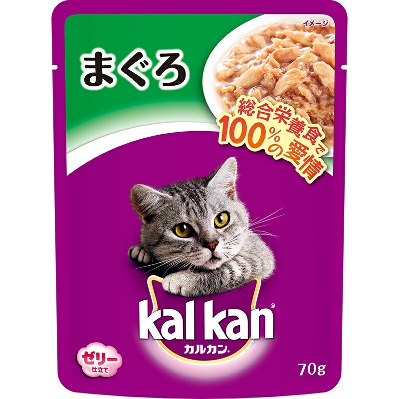 （まとめ買い）マース カルカン パウチ 1歳から まぐろ 70g 猫用 ゼリー仕立 [x40]