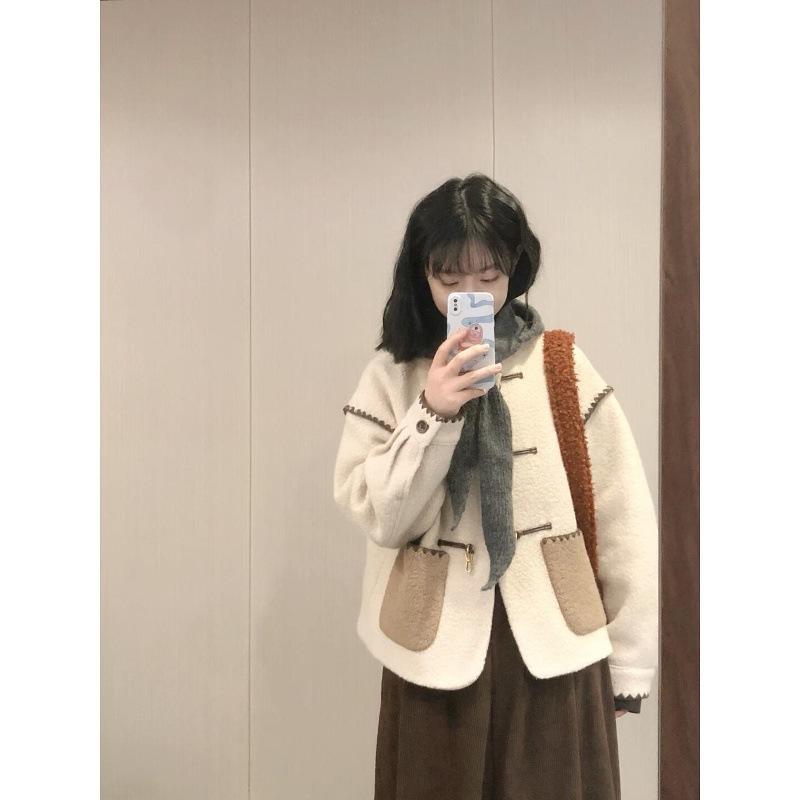 gifts for women keep warm 「コスタトゥーバン」ウールハンドメイドシェル刺繍ラムウールジャケット