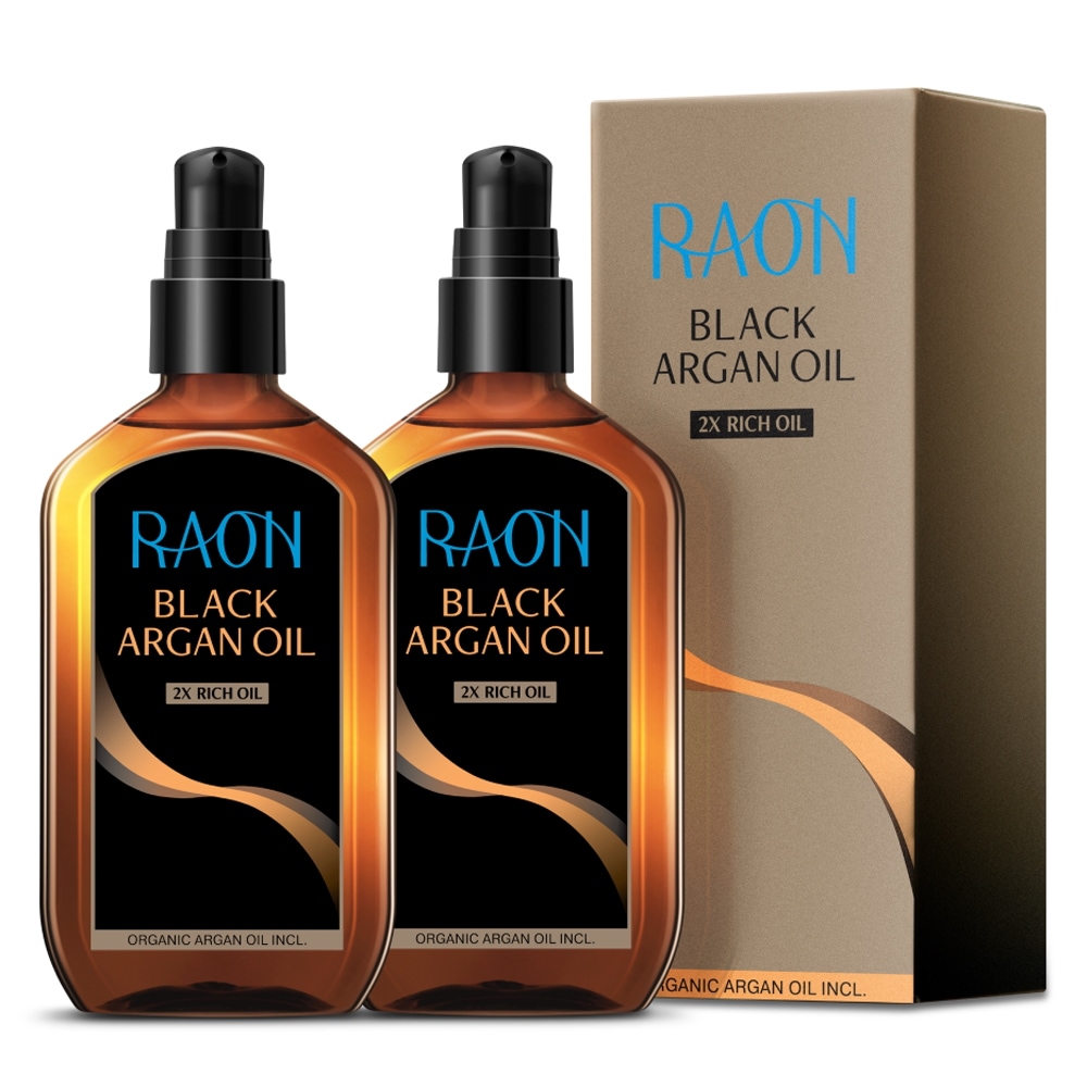 ラオンブラックアルガン2Xリッチオイルヘアエッセンス100ml2個