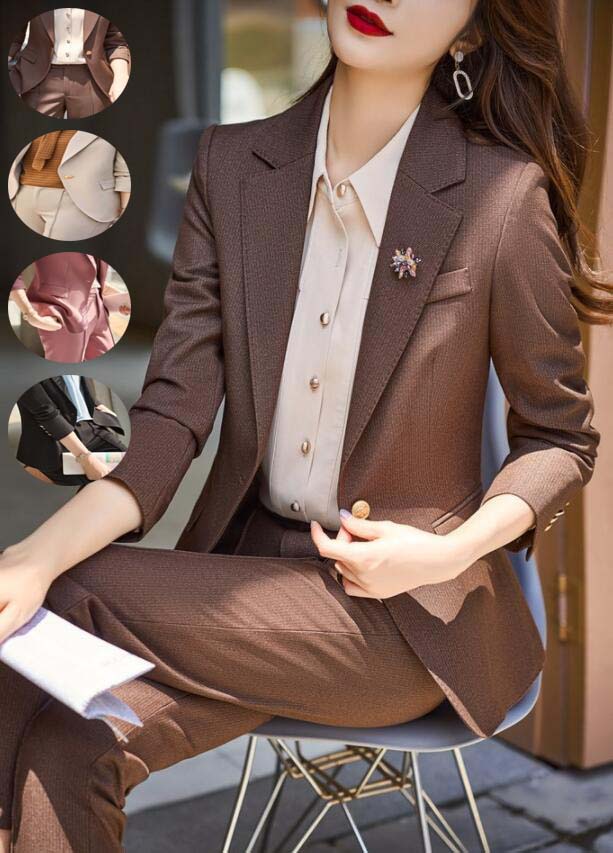 『目玉新商品』フォーマルスーツ 上下セット カジュアルスーツ 女性スーツ 韓国風 立体 セレモニースーツ ジャケット+パンツ 一つボダン ズボン スーツセット エレガント パーティー スーツ レディー
