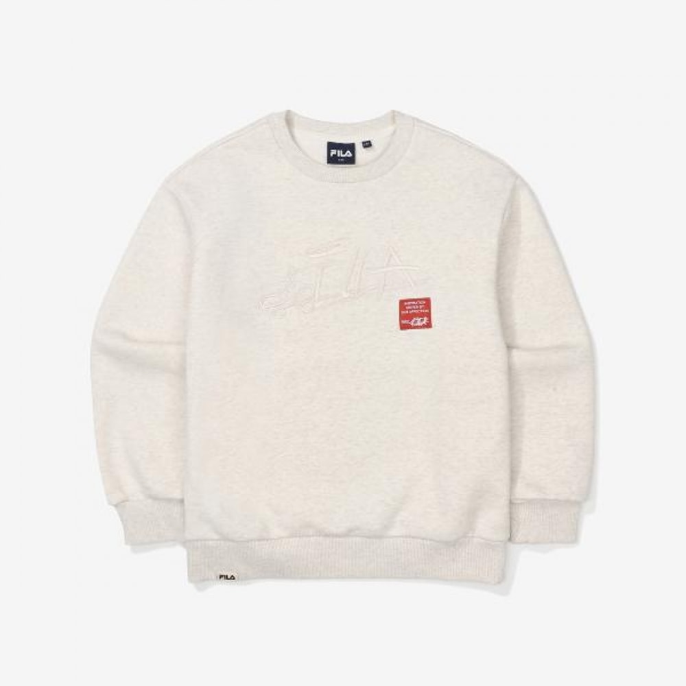 (フィラキッズ) アーバンレターポイント起毛スウェットシャツ (FK2POF4504X_OTL) 5,011円