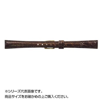 MIMOSA（ミモザ） 時計バンド DM腹ワニ 13mm ダークブラウン （美錠:金） WDM-B13