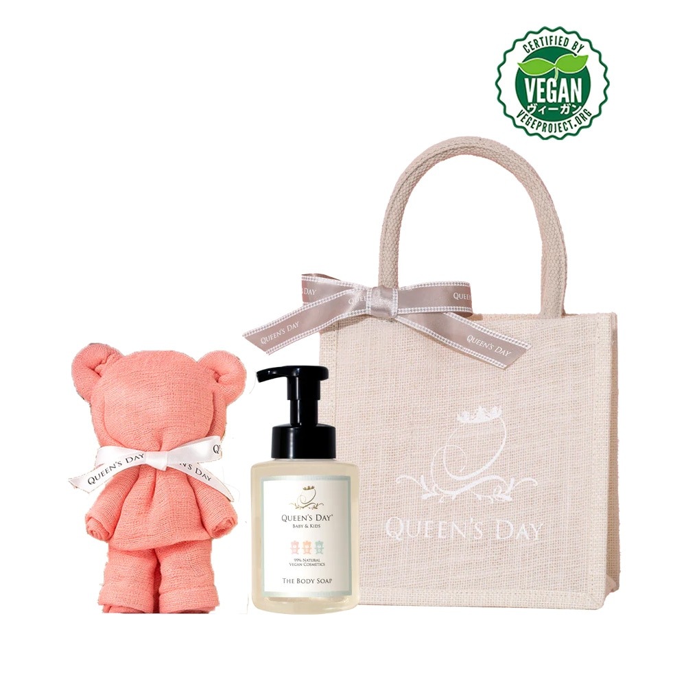 QUEENS DAY　BABY＆KIDS 初めての沐浴セット JUTE BAG　【コスモス】