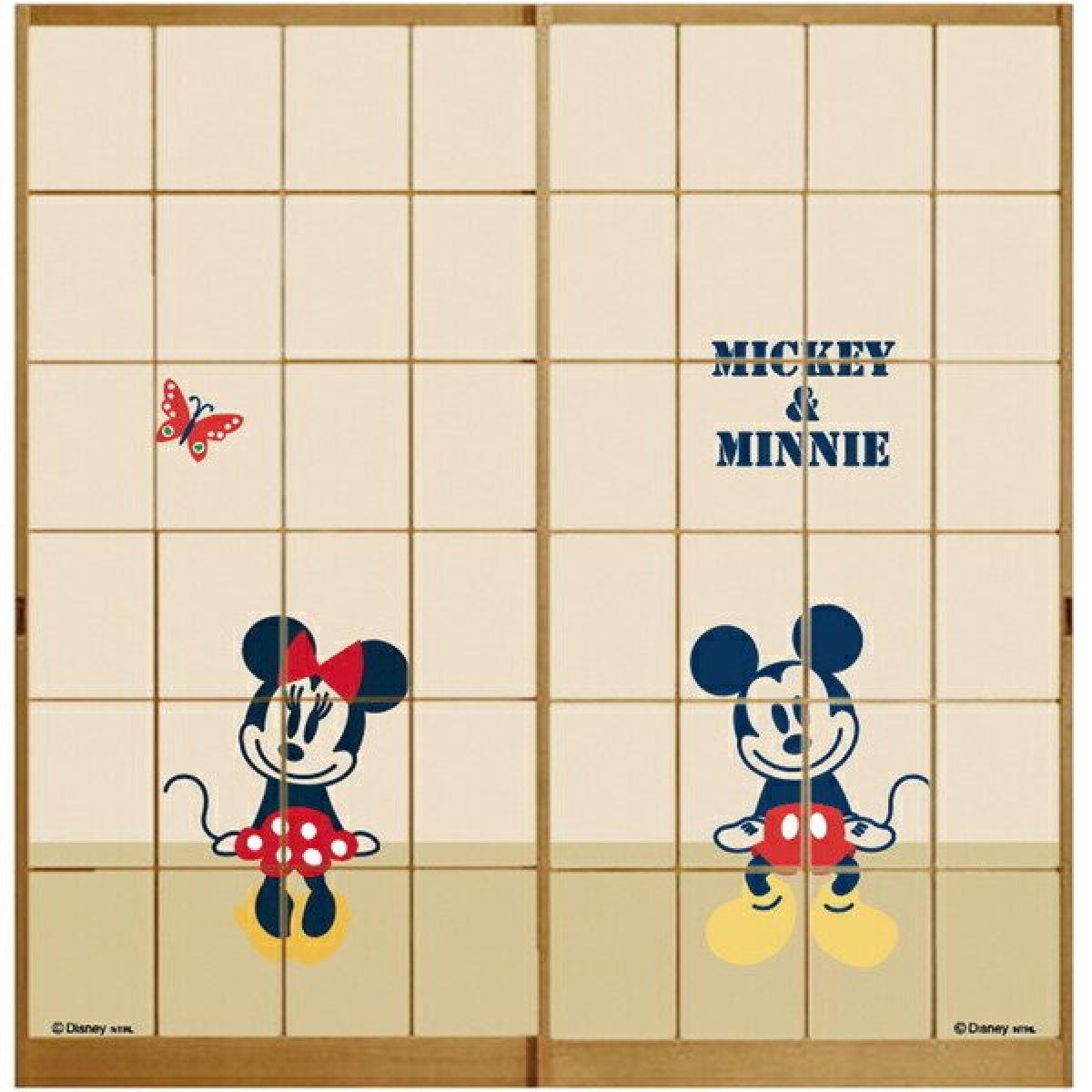アサヒペン ディズニー クラフト 障子紙 NTLD-001S 92cm×182cm 2枚入り 貼り換え 和室 リメイク 簡単 張り替え ミッキー ミニー