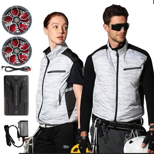 [ZIRAIFEN] ファン付きベスト 空調作業ベスト バッテリー ファン セット30V 超高出力 20000MAH 4段階風速調整 超大風量 熱中症対策 空冷調節作業服 扇風ベスト釣り ゴルフ 工場