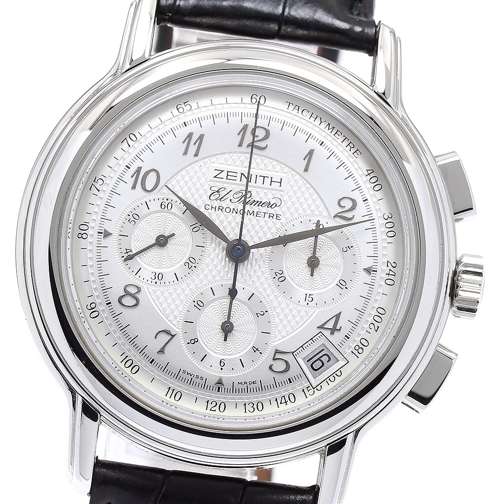 ゼニス ZENITH 01.0240.400/01 エルプリメロ クロノマスター 裏スケルトン 自動巻き メンズ 保証書付き_894178【中古】