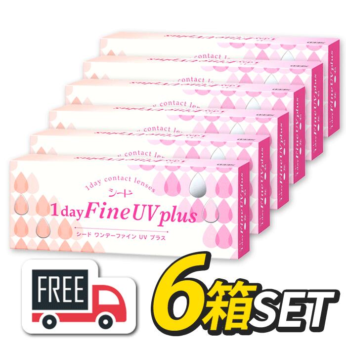 シード ワンデーFine UVプラス 6箱セット（1箱30枚入）コンタクトレンズ 1日使い捨て ポスト便 9,124円