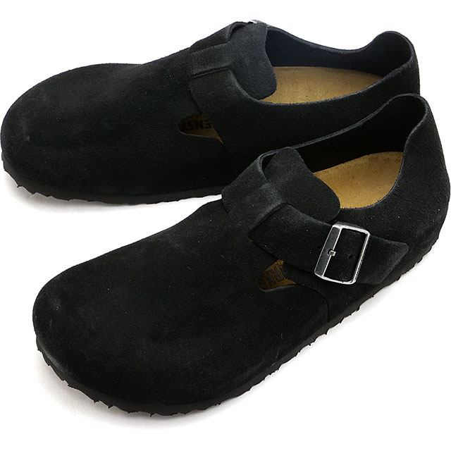 レザーシューズ ロンドン [1028103/1028078] LONDON メンズ・レディース コンフォートシューズ BLACK SUEDE-LEATHER 正規取扱店