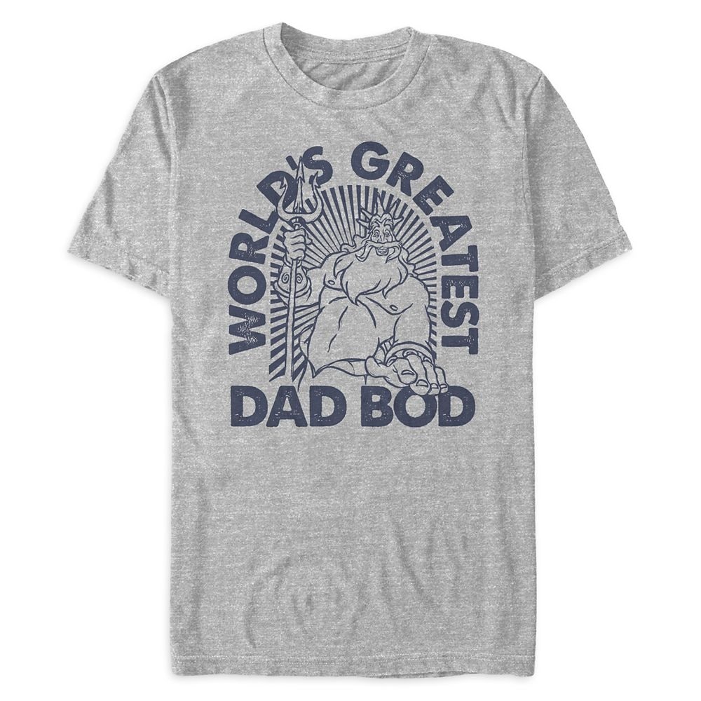ディズニー キング トリトン Worlds Greatest Dad Bod ヘザー T シャツ メンズ リトル・マーメイド