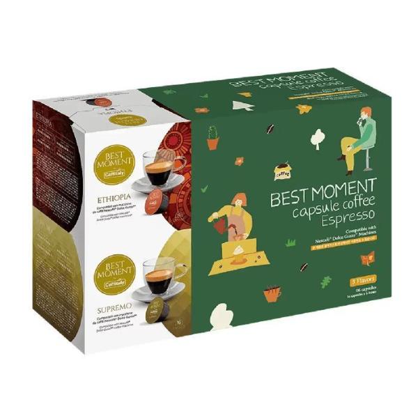 ベストモーメント ベストモーメント カプセルコーヒー96個入（ドルチェグスト互換） 3種