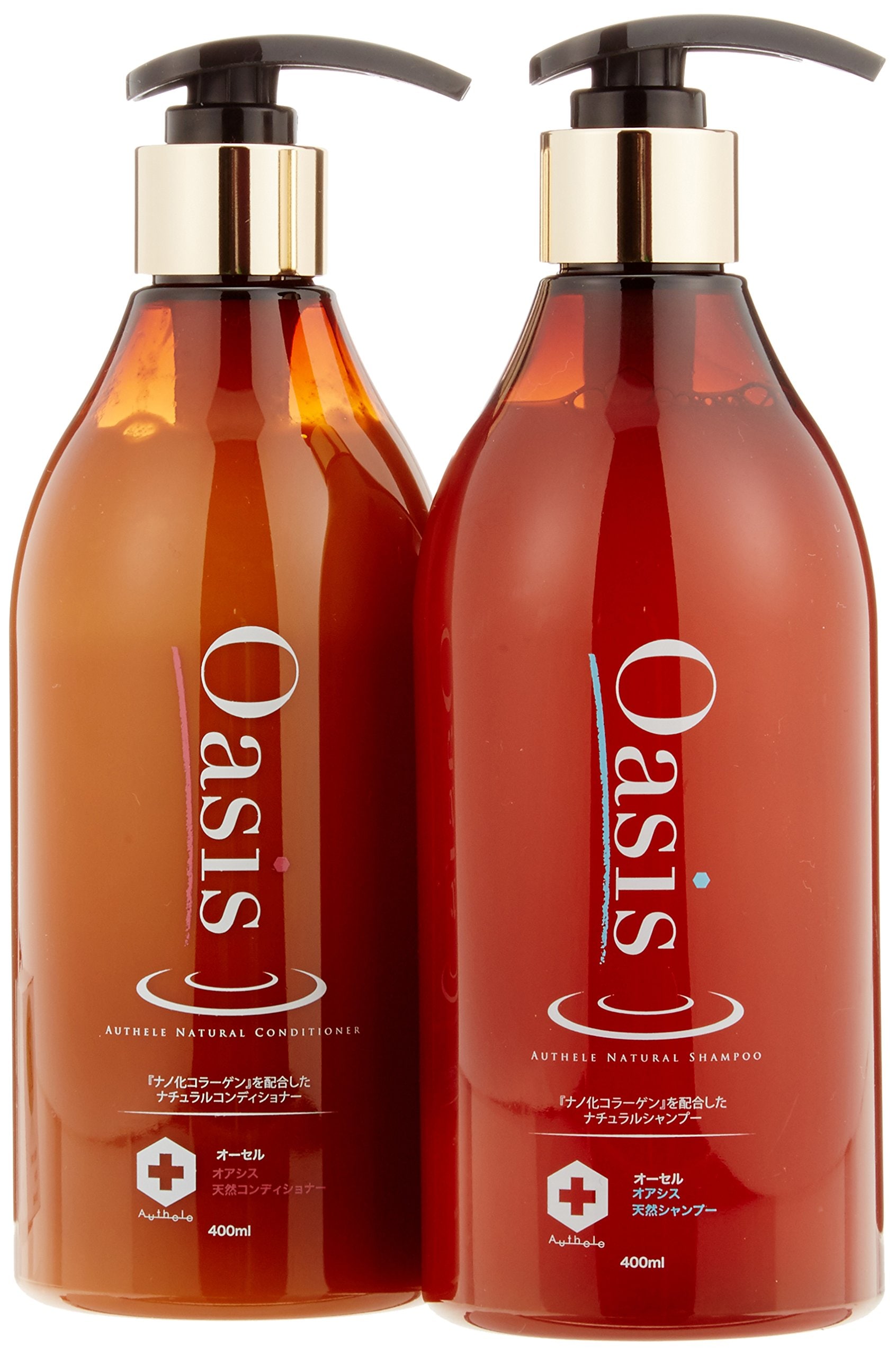 Qoo10最安値挑戦 オーセル Oasis(オアシス) 天然シャンプー＆コンディショナーセット 各 400ml [ヘルスケア＆ケア用品]