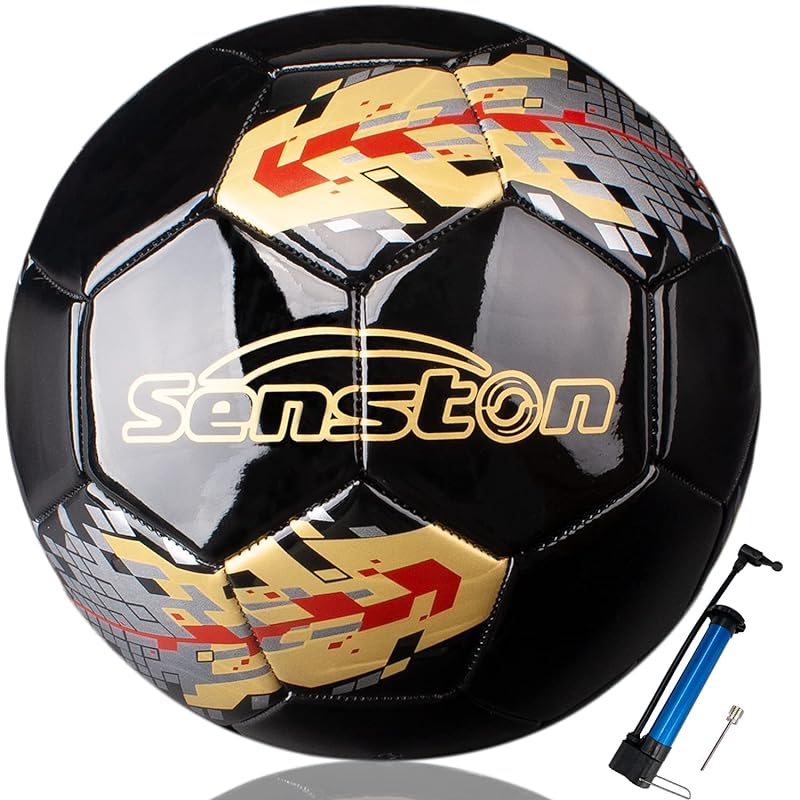 Senstonサッカーボール5号の大人と青少年のトレーニングボール試合のサッカーとポンプ