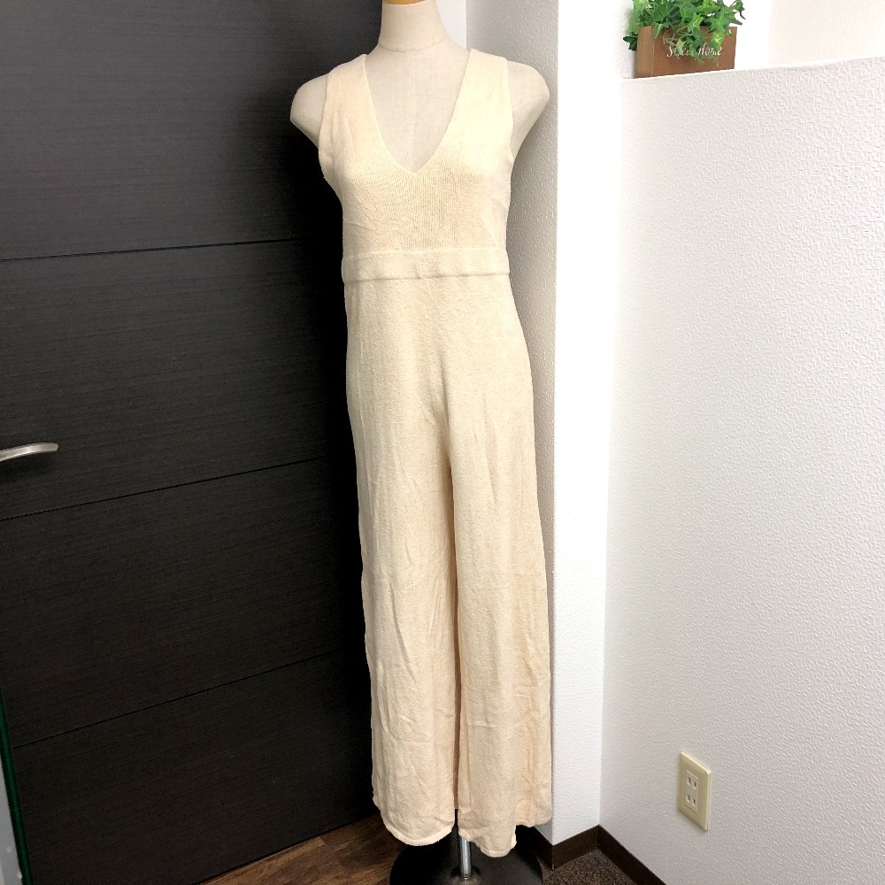 メゾンスペシャル オーバーオール コットン ベージュ