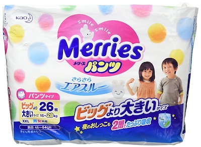 他サイト： 花王(Kao) メリーズパンツさらさらエアスルービッグより大 26枚の商品画像