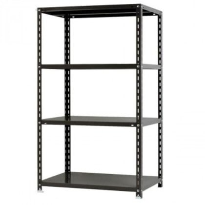スチールラック NC875-15 4段 間口875×奥行450×高さ1500mm ブラック