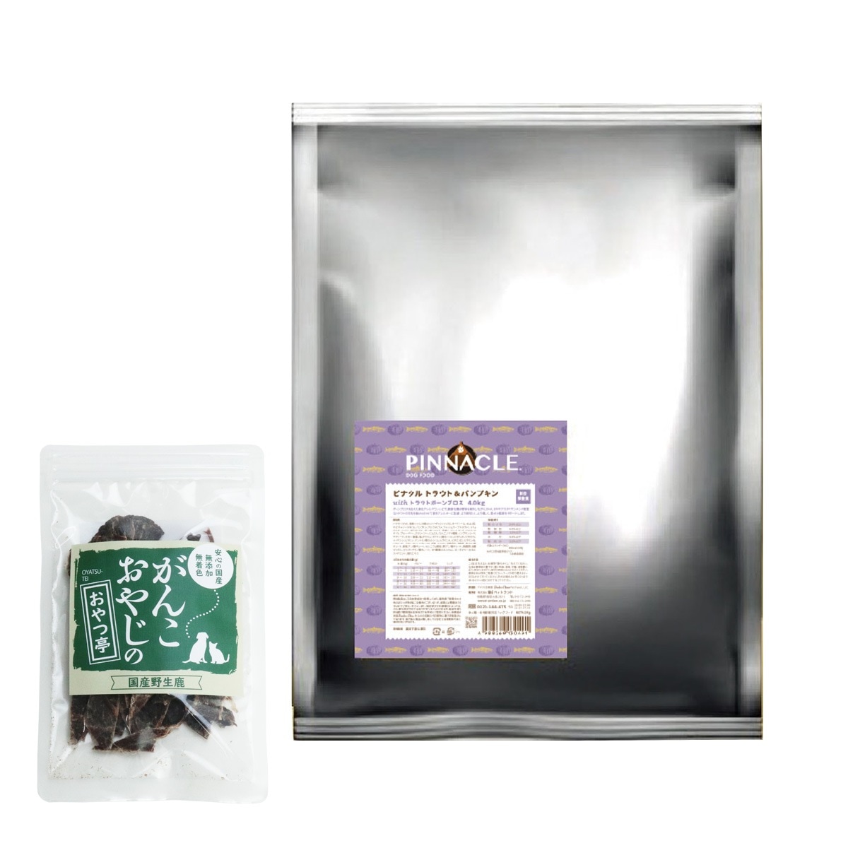 ピナクル トラウト＆パンプキン 4kg【国産鹿肉ジャーキー(お試しサイズ)付き】