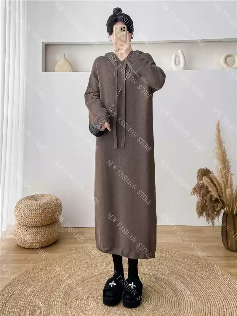 キャミソールニットワンピースレディース秋冬ロングスカート-43