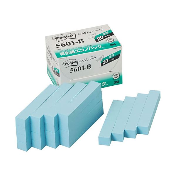(5個セット) 3M Post-it ポストイット 再生紙エコノパック ふせんハーフ 3M-5601-BX5