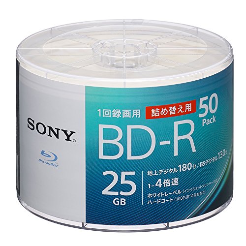SONY - SONY ブルーレイディスク 50GB 25枚セット(5枚×5) Amazon.co.jp: ソニー ブルーレイディスク BD-R 25GB (1枚あたり