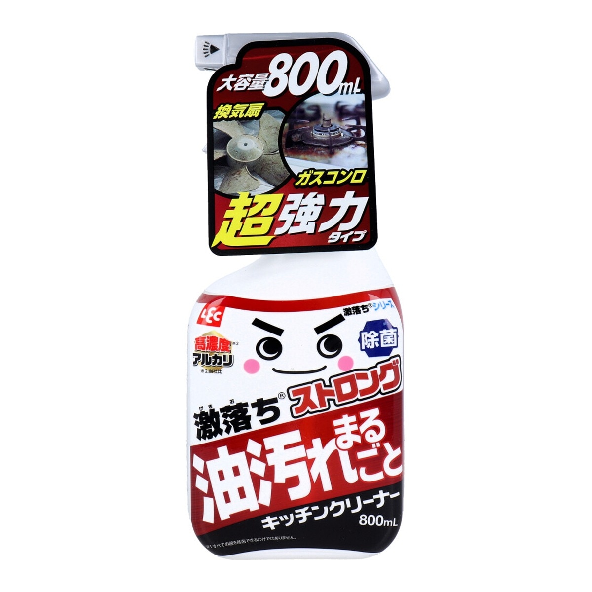 換気扇／レンジ用洗浄剤 レックケミカル キッチンクリーナー 激落ちストロング 除菌 アルカリ性 800mL X3本
