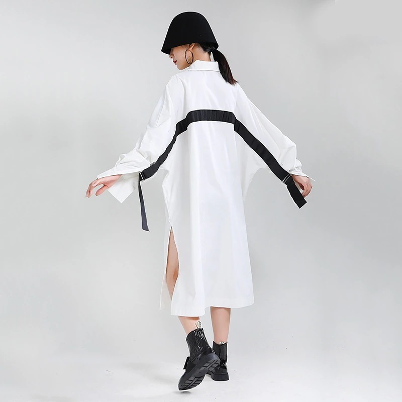 【J.Fashion】 バットスリーブ ロングワンピース カーディガン 巾着 ゆる 体型カバー レディース ワンピ 体型カバー 日焼け止め チュニック メガ割
