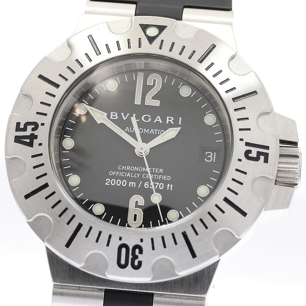 ブルガリ BVLGARI SD42S ディアゴノ スクーバ デイト 自動巻き メンズ _900125【中古】