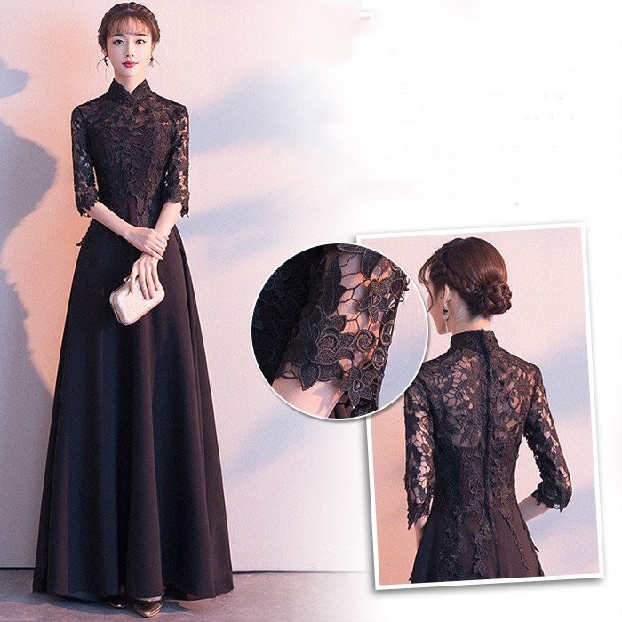 Hot!!!ロングドレス 演奏会 大人 発表会 パーティードレス 結婚式 ドレス 袖あり ウェディングドレス パ