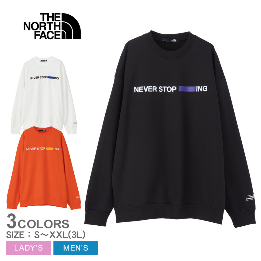 メガ割 ネバーストップアイエヌジークルー NT12444 メンズ レディース ウェア 長袖 アウトドア トップス スエット ロゴ プリント 刺繍 キャンプ おしゃれ 人気 アウトドア ブランド