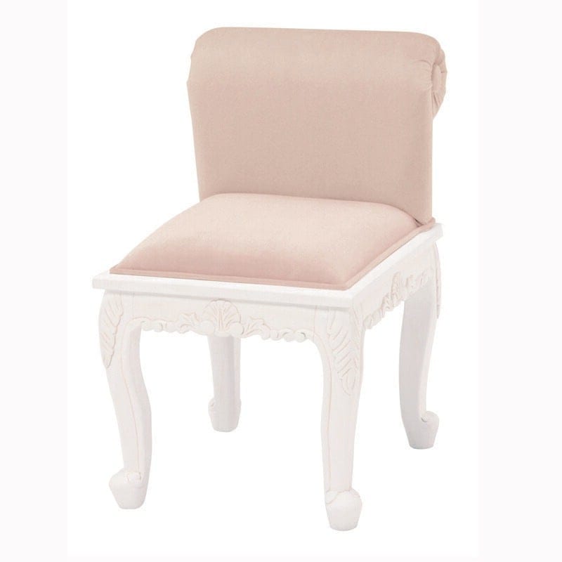 ヴィオレッタシリーズ　スツール(アンティークホワイト)　RH-1774AW-NBEエレガントな彫刻とねこ脚古くから使い込んだような味わいのアンティーク風スツール