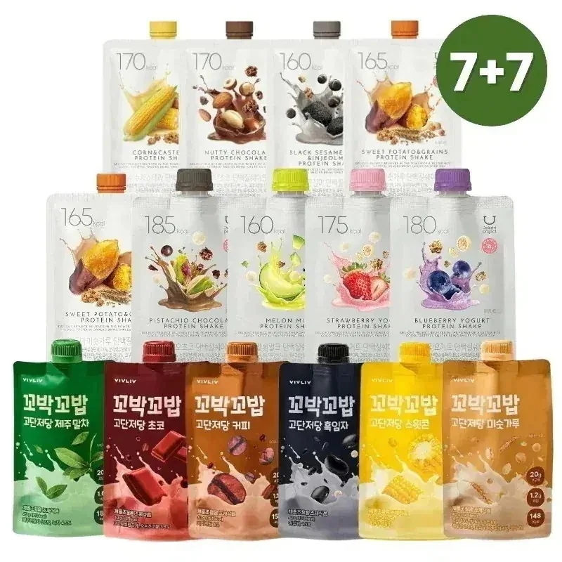 【7+7/選べる】 プロテインシェイク, 14個 Delight project・VIVLIV・韓国プロテインシェイク・高たんぱく・低糖質済州・ダイエットシェイク