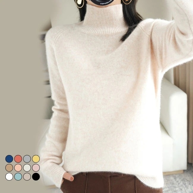 ハイネック ニットセーター レディース 厚手 ニット ラグラン袖 セーター オフィス シンプル ニットトップス プルオーバー 春冬 暖かい おしゃれ 通勤 ブラック ホワイト イエロー グレー