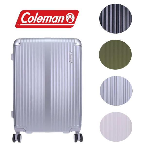 【Coleman】 14-70 PC100 キャリー 60-69L スーツケース 拡張機能付き ダブルホイール ユニセックス 出張 宿泊 旅行 大容量 ジッパータイプ プレゼント ブラック