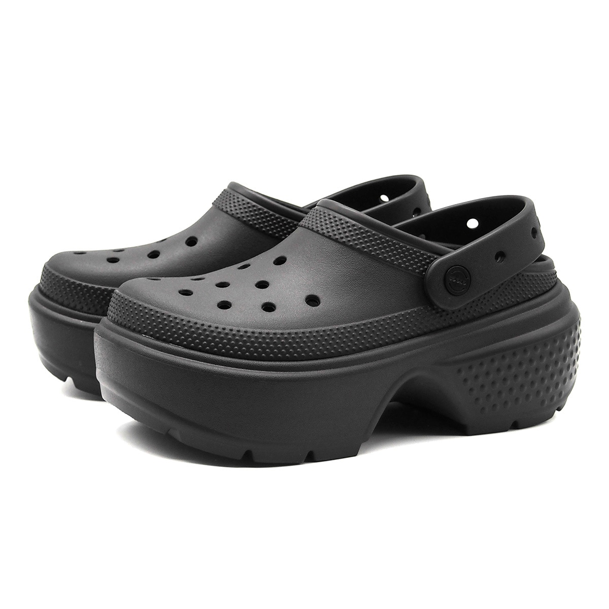 クロックス レディース メンズ 厚底サンダル ストンプ クロッグ ブラック CROCS STOMP CLOG BLACK